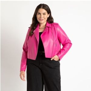 Eloquii Faux Leather Moto Jacket